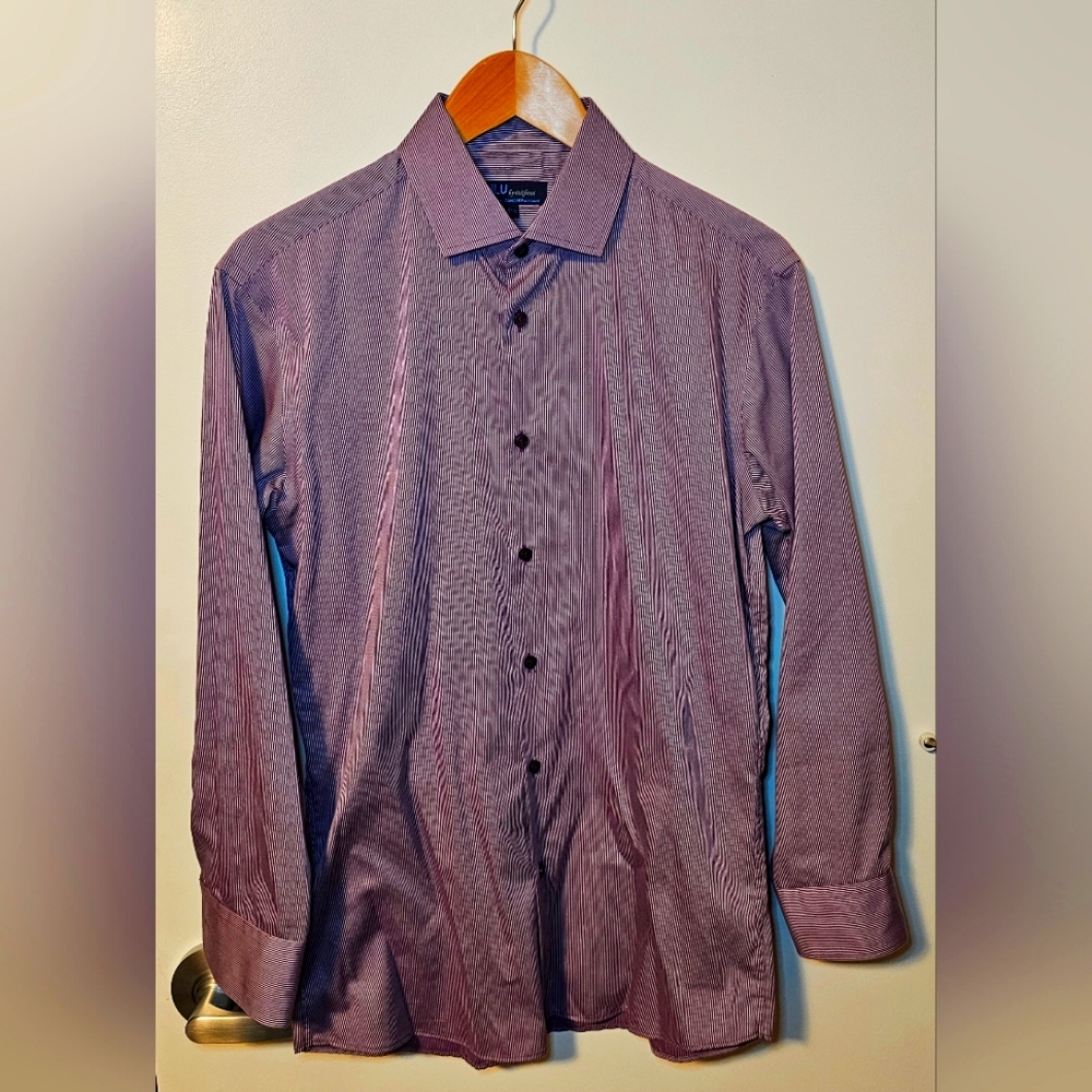 Plum and Lilac microstriped dress shirt